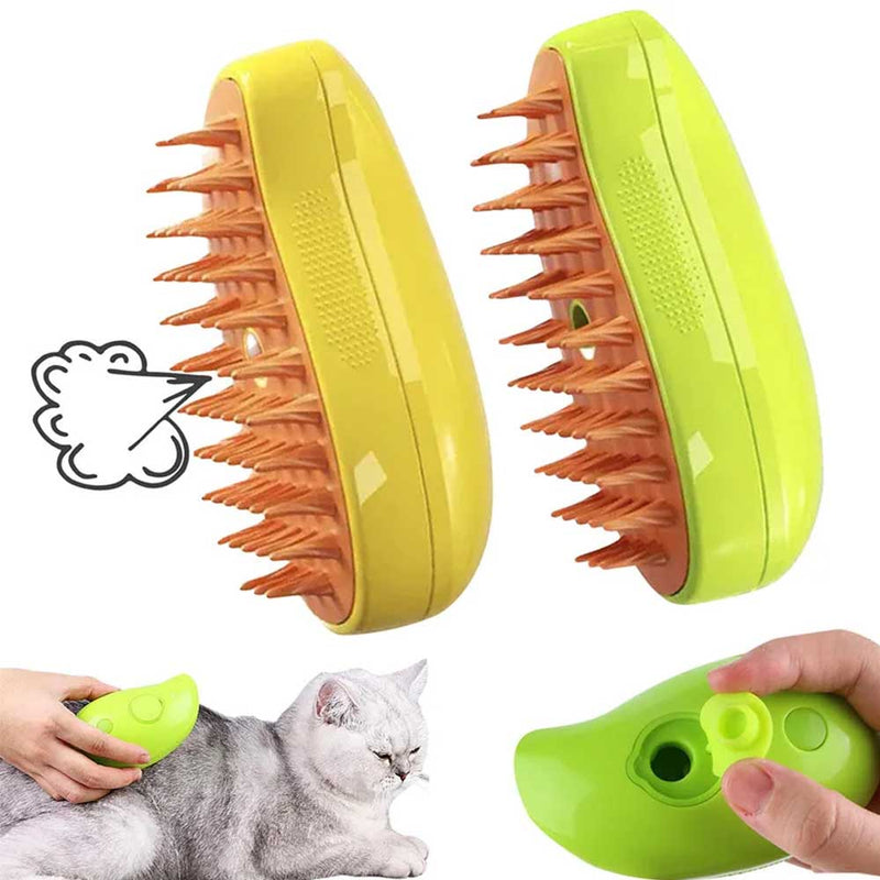 Escova Elétrica Massageadora Vaporizadora Recarregável Gato Cachorro Dog Pet