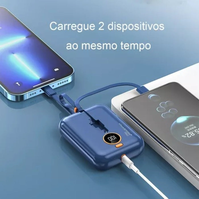 Carregador portátil Power Bank H'MASTON 10000mAh com visor digital